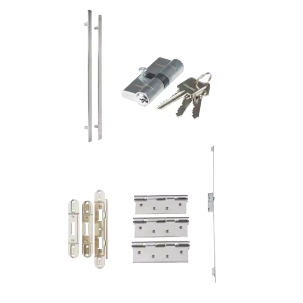 LPD External Square Pull Door Handle Set