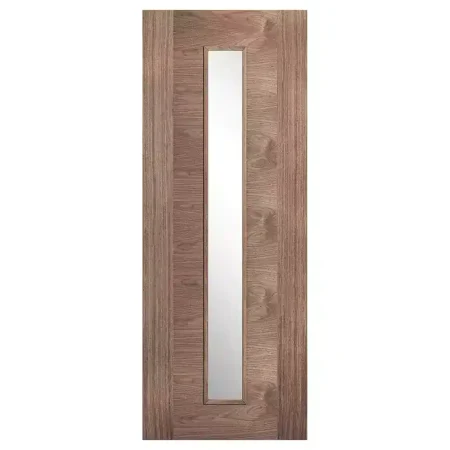 LPD Walnut Sofia Glazed 1L Door Pre-Finished