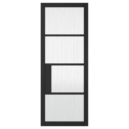LPD Internal Black Chelsea Glazed Door 4L Reeded Pre-finished