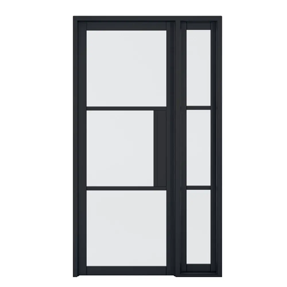 LPD Internal Black Tribeca Sidelight W6 Door Without Lock Block - Image 2