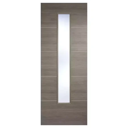 LPD Internal Door Glazed Light Grey Laminated Santandor