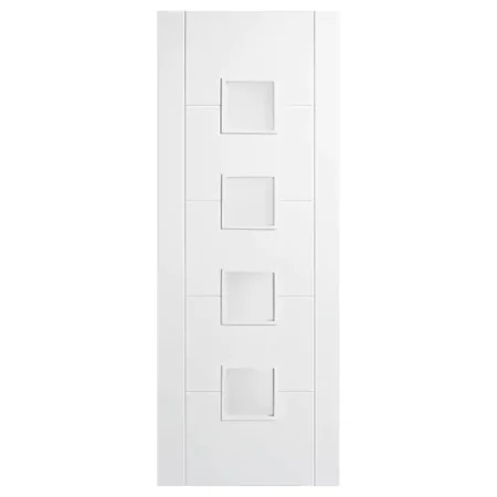 LPD Internal Vancouver Glazed Door Frosted 4L White