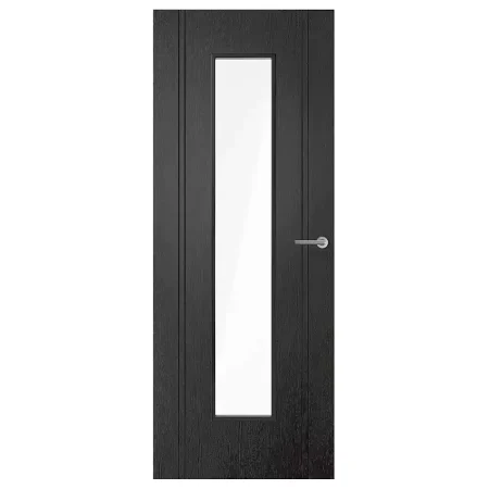 LPD Monaco Glazed Door Black Laminate