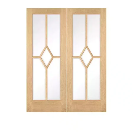 LPD Internal Oak Reims Glazed Pair Door