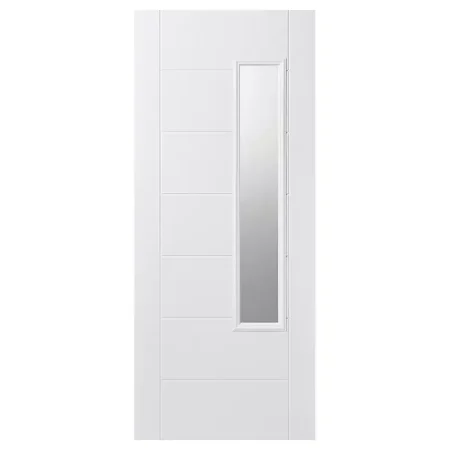 LPD External GRP Door Newbury White Glazed 1L
