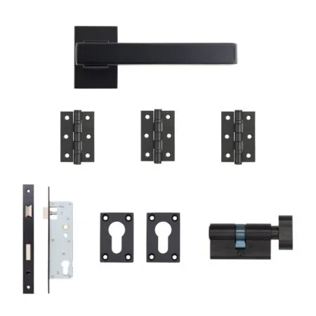 Deanta Argo Urban Door Sashlock Kit Matt Black Finish
