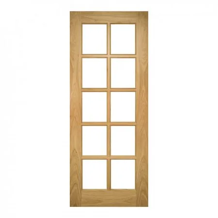 Deanta Internal Bristol Unfinished Door Oak Bevelled Glaze