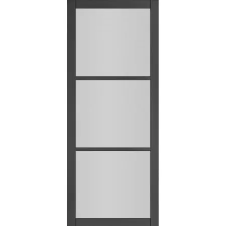 Deanta Camden Glazed Internal Door Black Pre-finished