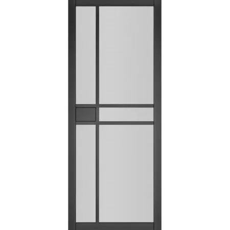 Deanta Dalston Glazed Internal Door Black Prefinished