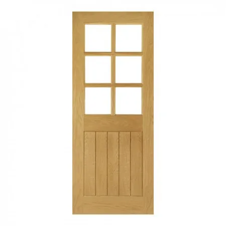 Deanta Internal Ely Oak Door Bevelled Glaze 6 Lite