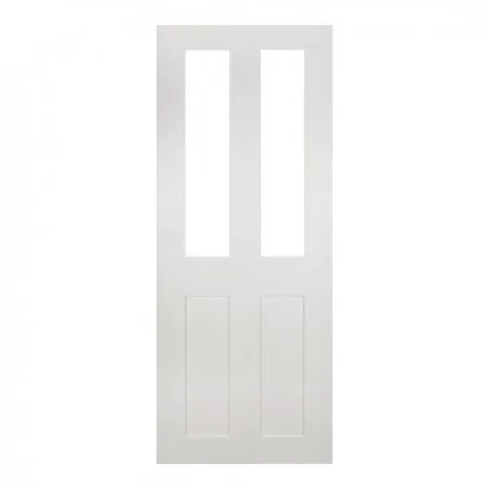 Deanta Internal Eton Glazed Door With Glass White Primed