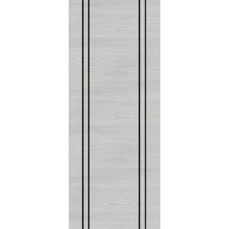 Deanta Flush Internal Light Grey Ash Vertical Inlay Door