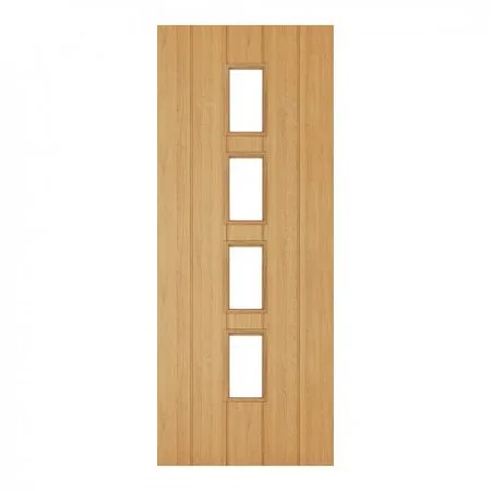 Deanta Galway Glazed Internal Door Unfinished Oak