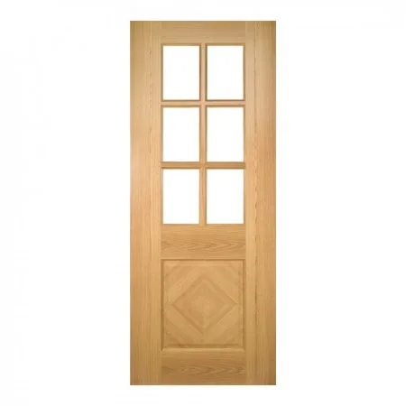 Deanta Internal Kensington Oak Door Bevelled Glazed