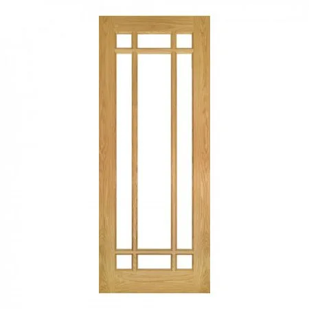 Deanta Internal Kerry Unfinished Oak Door Bevelled Glaze