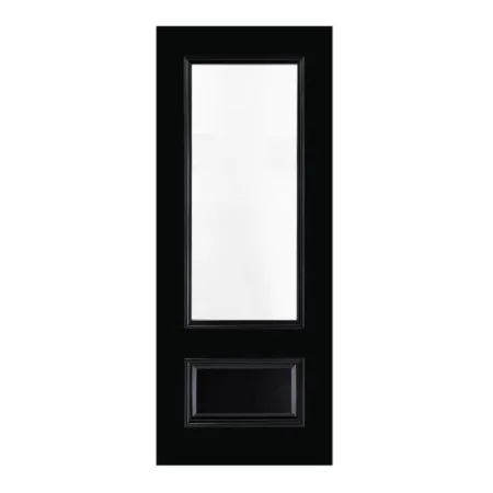 Deanta Sandringham Internal Glazed Door Black Bevelled Glaze