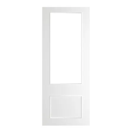 Deanta Sandringham Glazed Door White Primed Bevelled Glaze