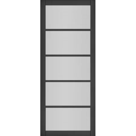 Deanta Shoreditch Glazed Interior Door Black Prefinished