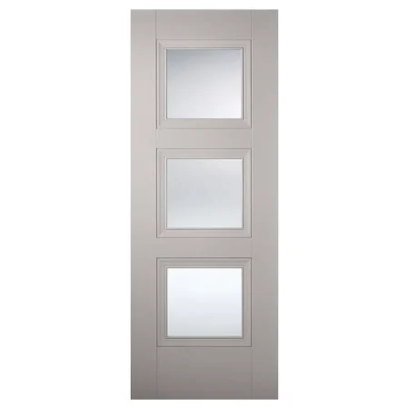 LPD Amsterdam 3L Glazed Door Primed Grey