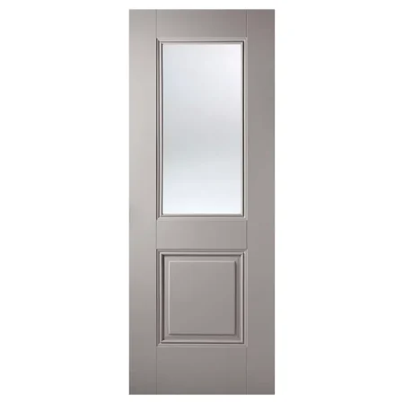 LPD Arnhem 1L Glass Door Silk Grey Primed