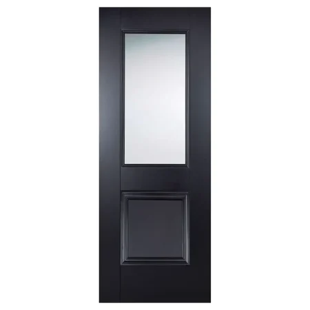 LPD Arnhem Primed Glazed Door 1 Panel Black