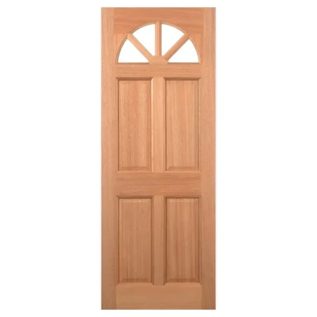 LPD Carolina External 4 Panel Door M&T Glazed - Hardwood