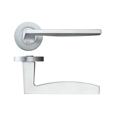 LPD Crux Door Handle Satin Chrome Hardware Pack