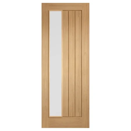 LPD Mexicano Offset Glazed Door Frosted Pre-finished Oak