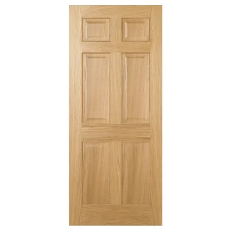 LPD Regency 6 Panel Internal Door Pre-Finished Oak