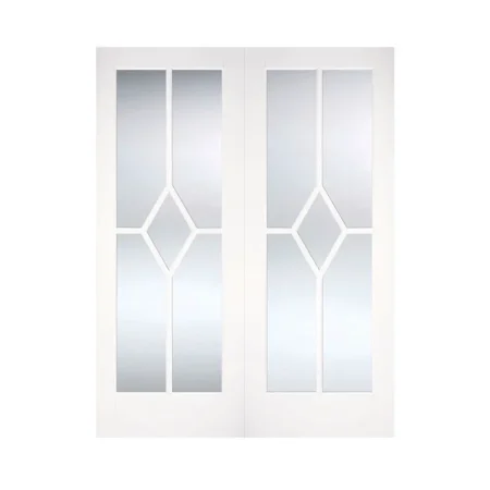 LPD Reims Glazed Door White Primed - Pair