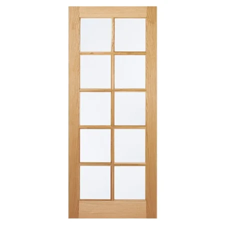 LPD SA 10L Glazed Door Clear Unfinished Oak