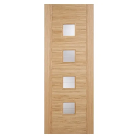 LPD Vancouver Glazed 4L Door Brilliant Clear Cut - Oak