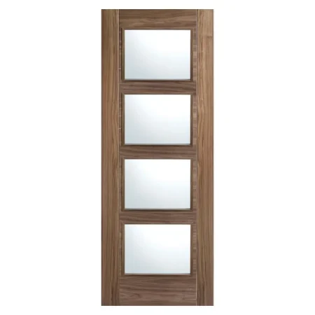 LPD Vancouver Glazed Walnut Door 4L Prefinished
