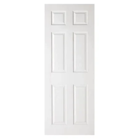 LPD White Moulded Textured Door 6 Panel Primed