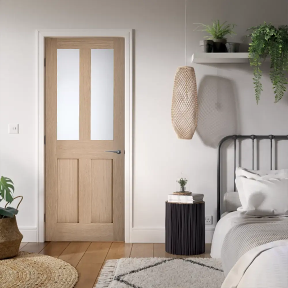 LPD London Clear Glass Door Oak Pre-finished - Image 2