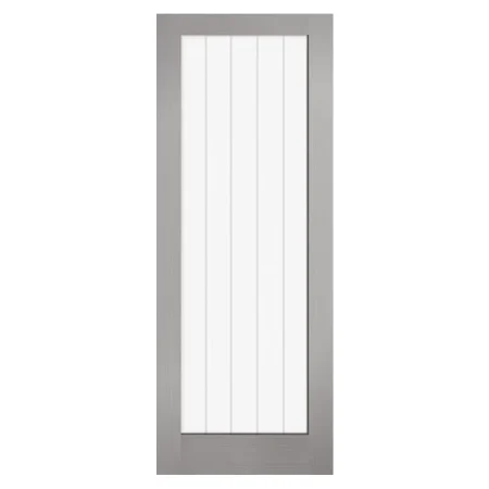 LPD Vertical 1L Glazed Door Moulded Textured - Grey
