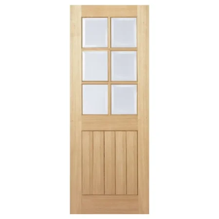 LPD Mexicano 6L Glazed Door Unfinished Oak