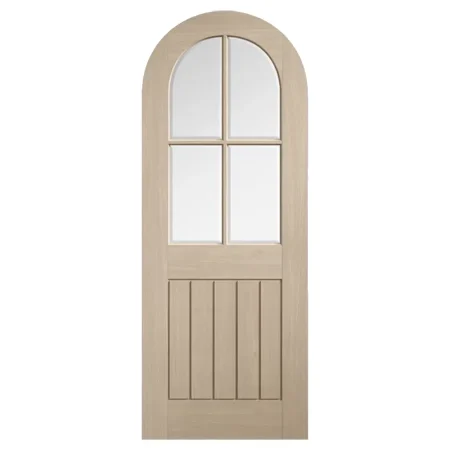 LPD Mexicano Arched Glazed Door Oak Blonde