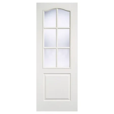 LPD Moulded Classical Glazed 6L Door White Primed