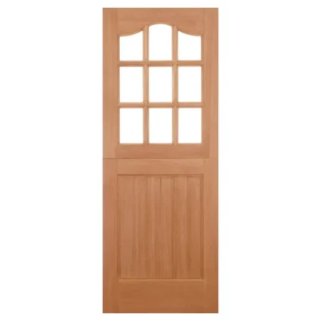 LPD Stable Glazed External Door Hardwood 9L M&T