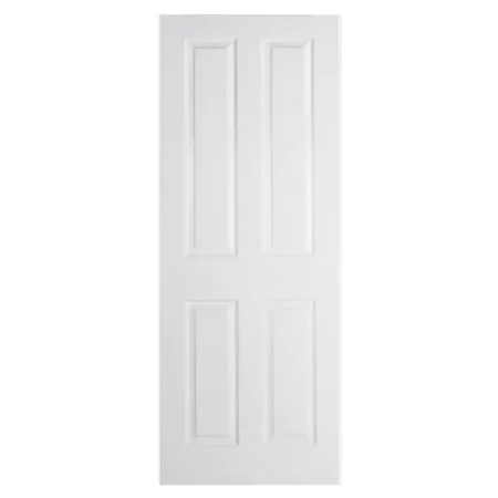 LPD Textured 4 Panel Door White Moulded Primed