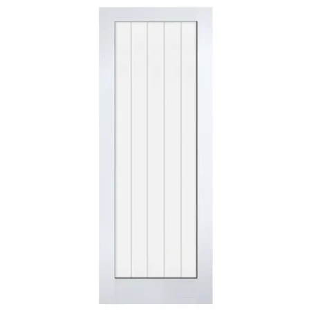 LPD Moulded Textured Glazed 1L Door Vertical White Primed