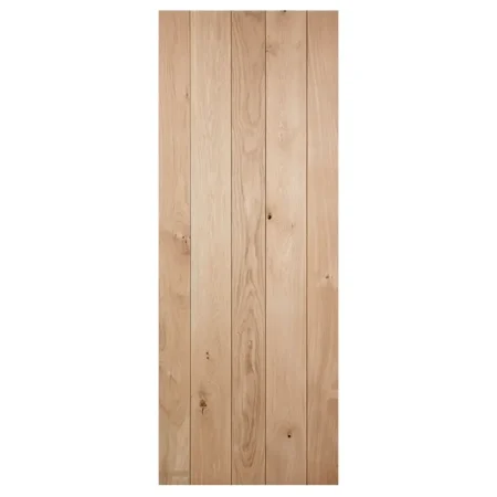 LPD Oak Ledged Unfinished Door For Interior - Solid Core