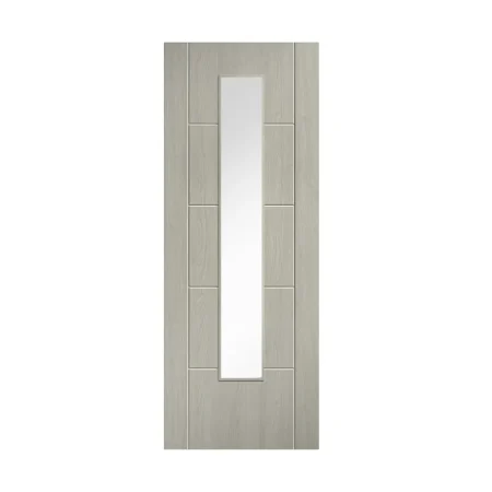 LPD Ladder Glazed Laminate Door Pre-Finished - Light Grey
