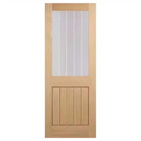 LPD Mexicano Glazed Fire Door Unfinished Half Light Oak