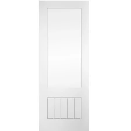 LPD Mexicano Three Quarter Clear Glazed Door White Primed