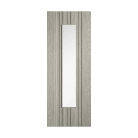 LPD Sydney Glazed Laminate Door Pre-Finished - Light Grey