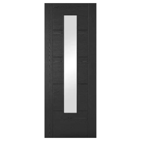LPD Vancouver Glazed 1L Fire Door Pre-finished Charcoal Black