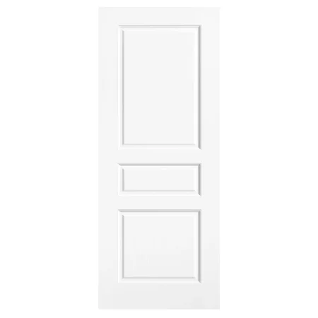 LPD White Primed Textured 3 Panel Door - Hollow