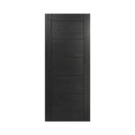 Deanta Seville Brushed Fire Door Pre-finished - Black Oak